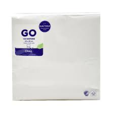 Serviettes Duni 33x33 - 2 plis Blanche - 16x125 pcs